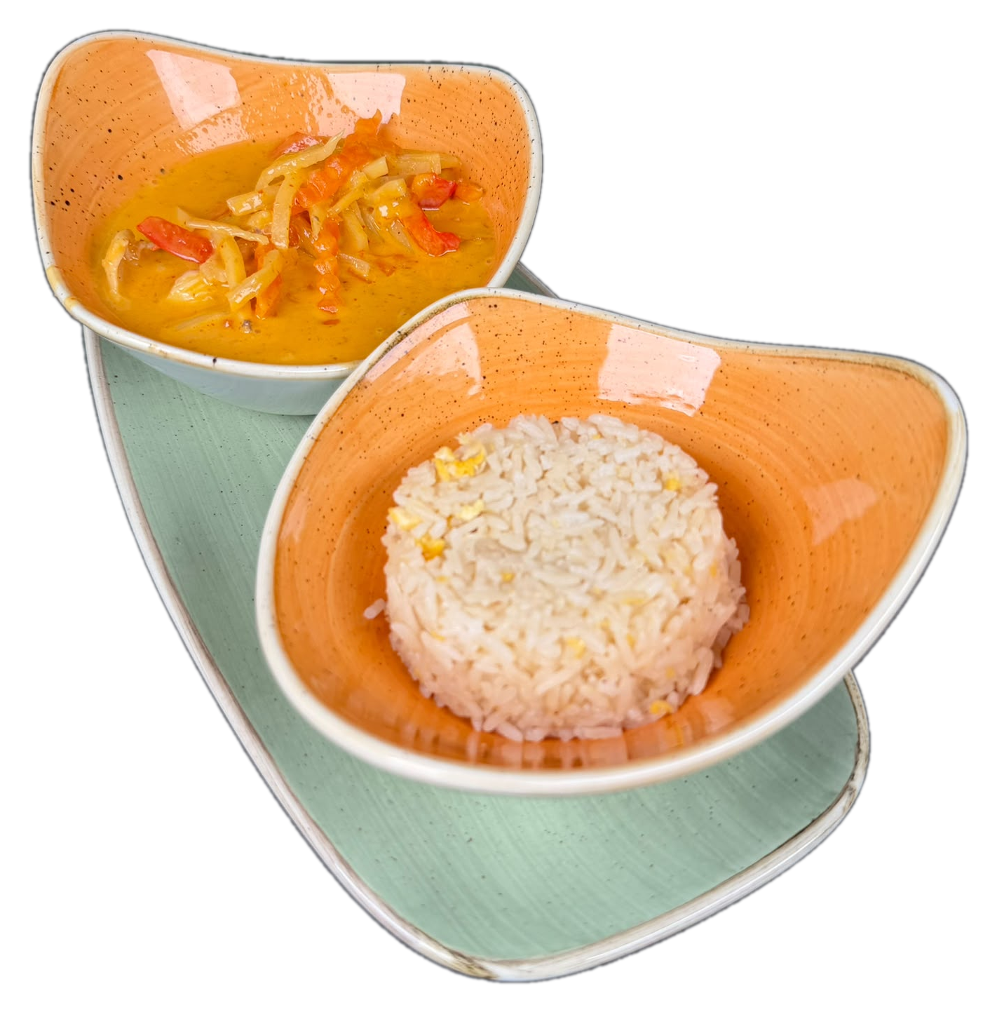 Thai curry with egg fried rice