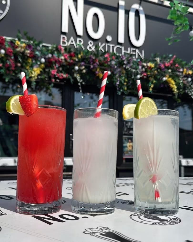 Two cocktails at No.10 Bar & Kitchen