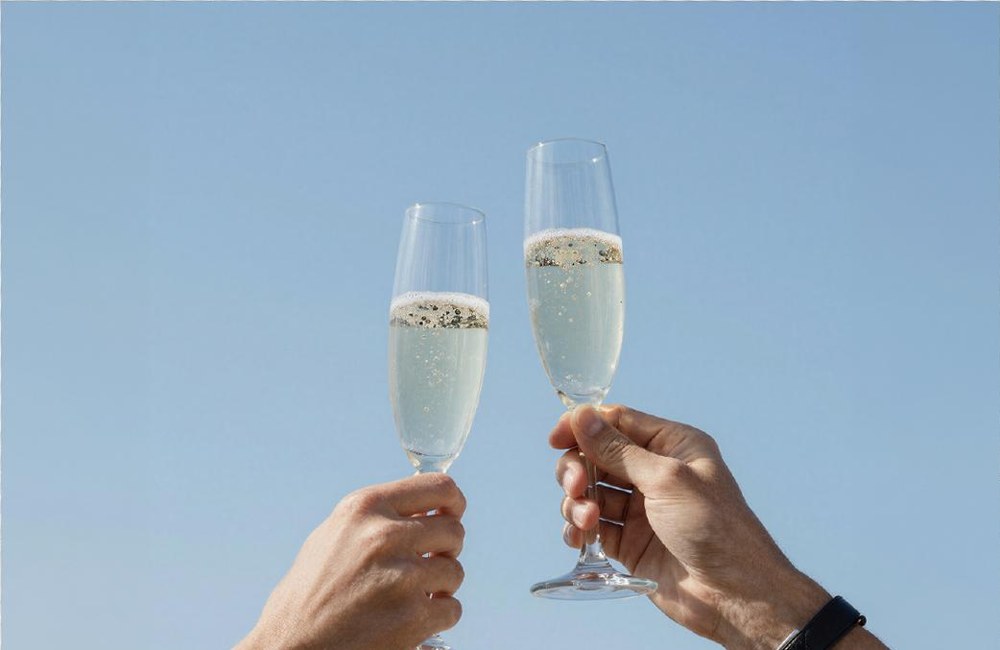 Prosecco toast at No.10 Bar & Kitchen